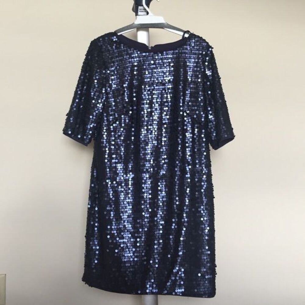 Navy blue Rachel Roy sequin dress, size 4 - Picture 2 of 4